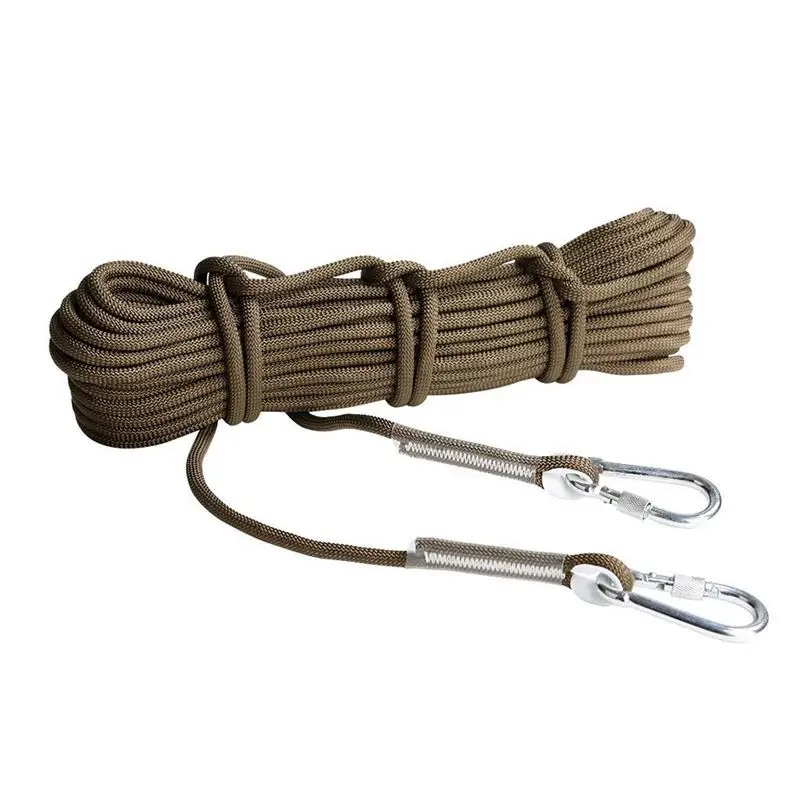 

12KN 9.5mm 10m Outdoor Climbing Rescue Rope Solid Rappelling Safety Rope - Army green, 10m
