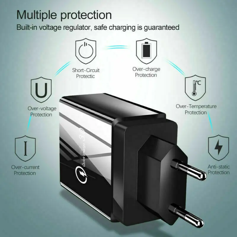 4 порта быстрой зарядки QC 3,0 usb-хаб высокого стандарта огнезащитный материал пх настенное зарядное устройство 3.5A адаптер питания Великобритании ЕС США plug Лидер продаж