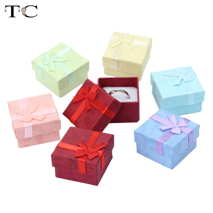 12pcs/lot Jewelry Gift Box Earrings Ring Cases 4*4*2.5cm Packaging Gift