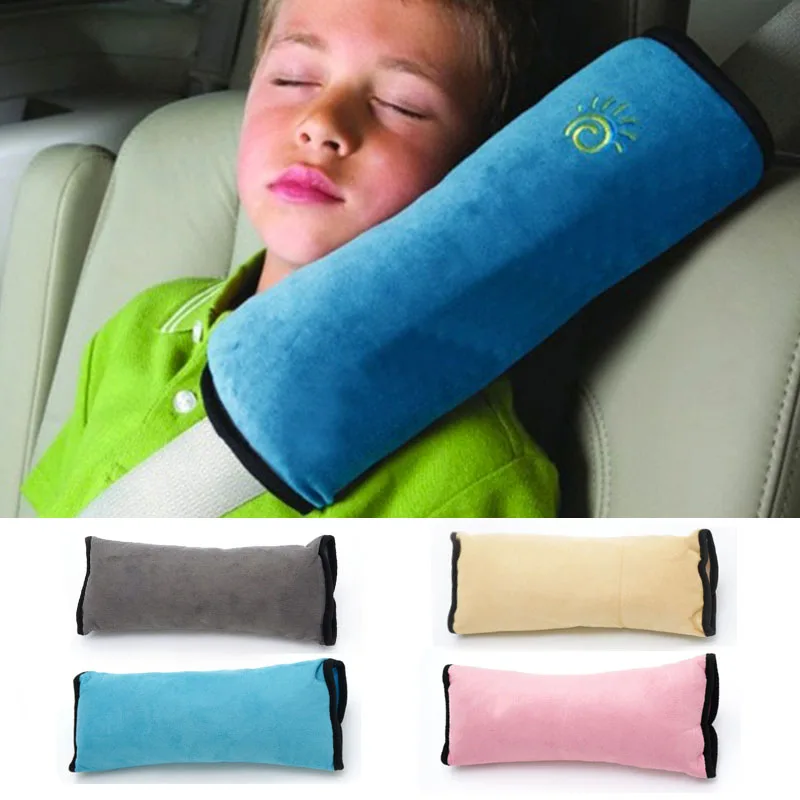 Children Kid Car Seat Belt Shoulder Pad Cover Pillow Cushion Head Support Rest 