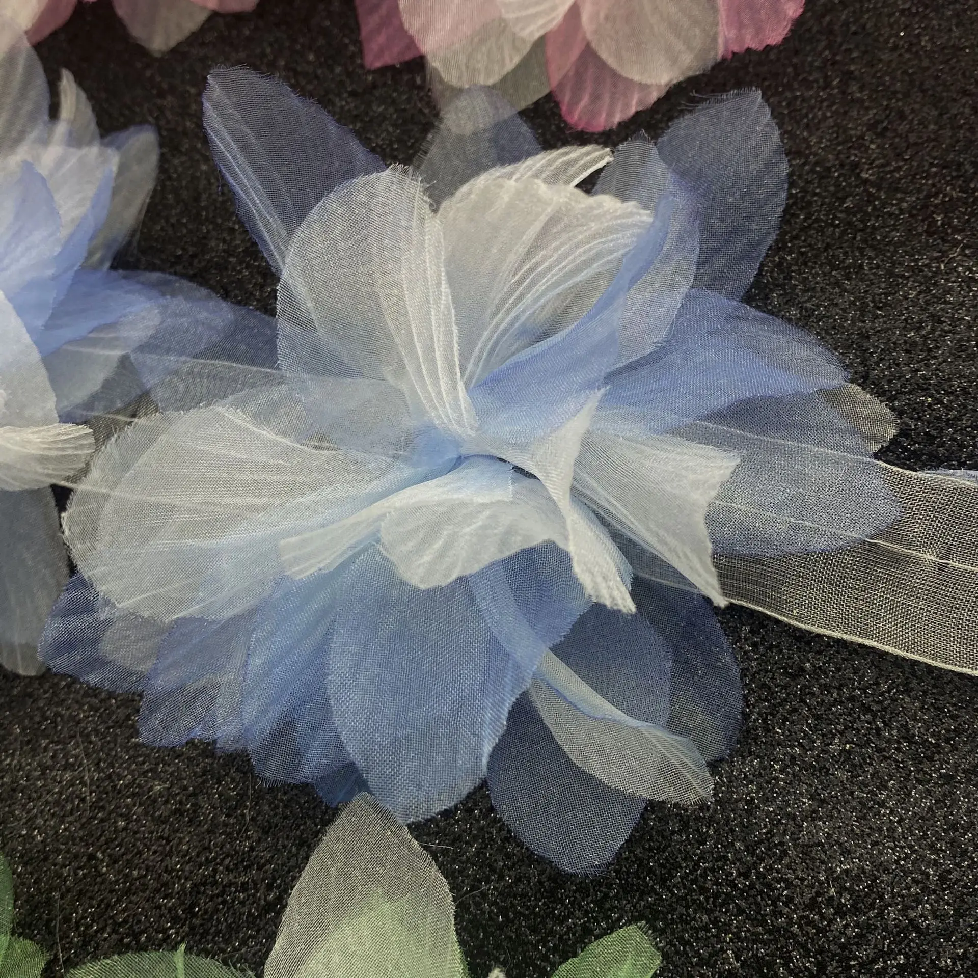 3D Chiffon Lace Flowers Sewing Decoration