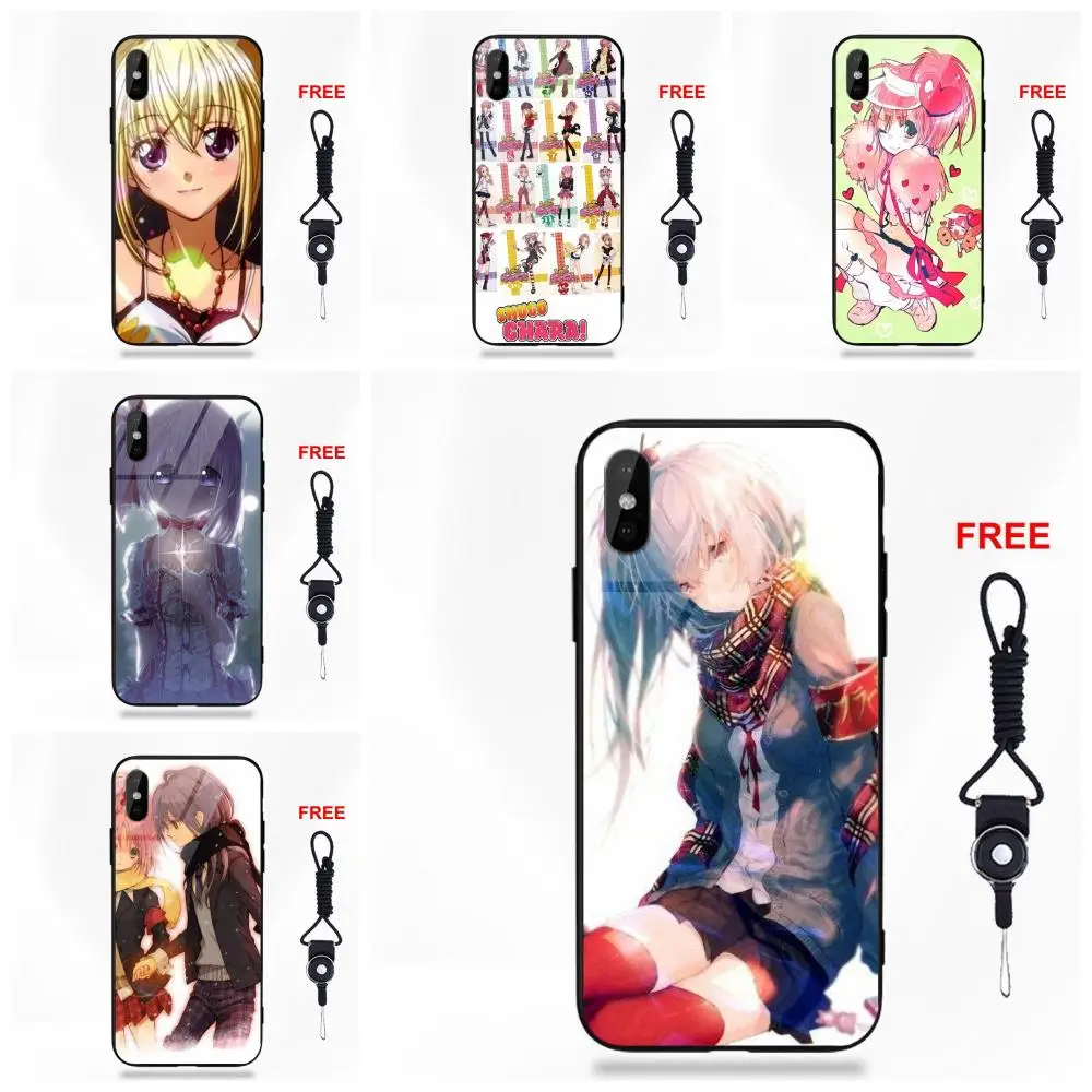 

Soft TPU Frame+Tempered Glass Cases Skin For Apple iPhone 5 5C 5S SE 6 6S 7 8 Plus X XS Max XR Pretty Manga Shugo Chara