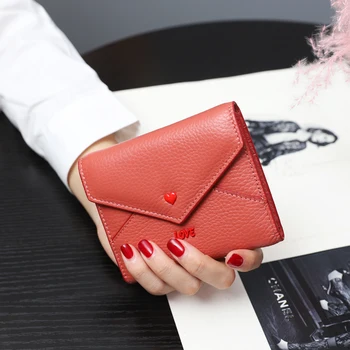 

Cute Folding Wallet Women Zipper Coin Holder Minimalist Snap Wallet Women Korean Aesthetic Portfel Damski Money Bag DE60NQB