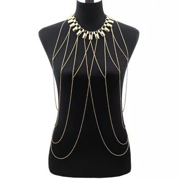 

Body Chain Jewelry Exaggerated Tassel Personality Body Chain European and American Jewelry Necklace