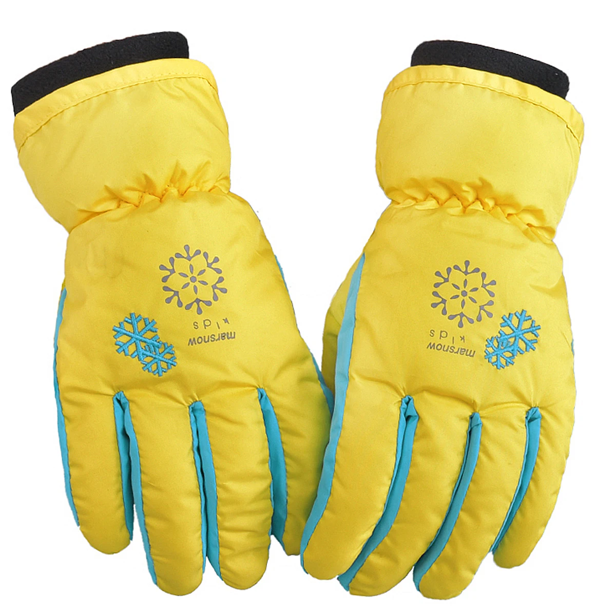 Yellow XS Puseky для мальчиков и девочек, детские зимние теплые лыжные перчатки для сноубординга, зимние перчатки, водонепроницаемые перчатки для велоспорта, катания на лыжах, снегохода XS s m - Цвет: Yellow XS