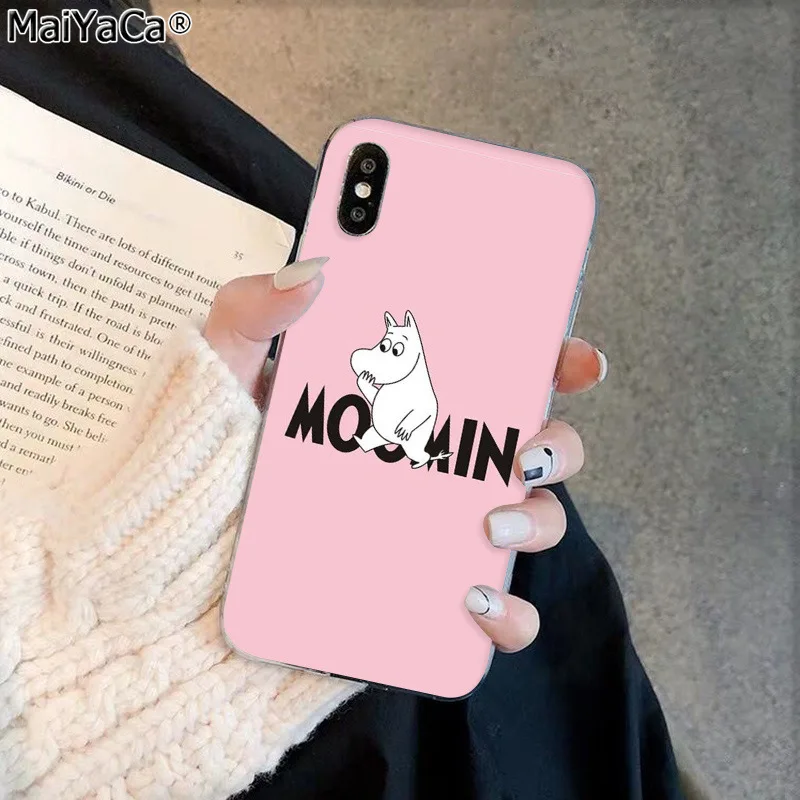 A12 MaiYaCa Hippo moomin, милый чехол для телефона из ТПУ с изображением животных, черный чехол для iphone 11 pro 8 7 66S Plus X XS MAX 5s SE XR - Цвет: A12
