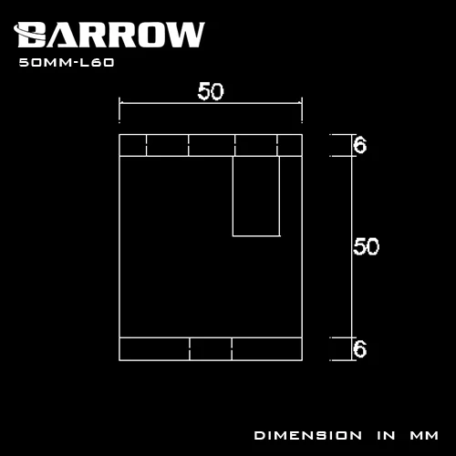 Computer Water Cooling Reservoir Barrow Cylindrical Water Tank 60MM Length 50MM Diameter 50MM-L60