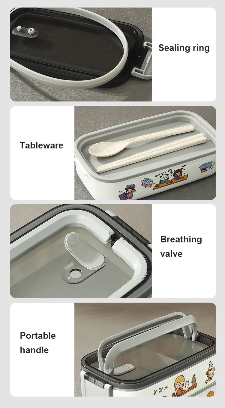 Lunch Box Thermal Food Container Bento Box Microwave Safe Lunchbox School Child Food Storage Kid's Lunch Box With Compartments