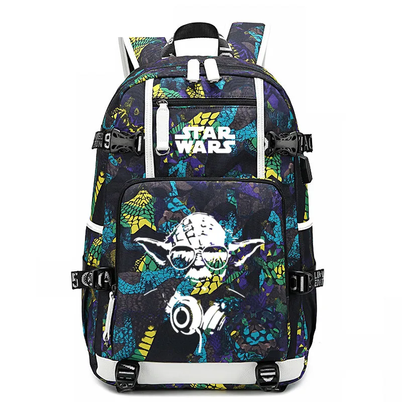 Звездный рюкзак войны USB порт рюкзак сумка Змеиный узор школьники подростки школьная сумка дорожная сумка для ноутбука - Цвет: Style 3