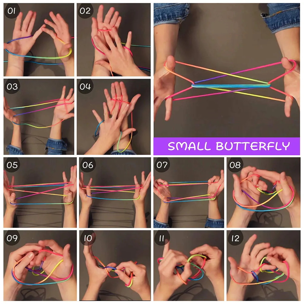 WATINC 20 Pcs Cats Cradle String Game Creative Finger Rainbow Strings Toy Educational Family Hand Games for Kids Innovative Cooperative Fun Games for Boys and Girls 65 Inch 20 Colors WATINC 20 Pcs Cats Cradle String Game Creative Finger Rainbow Strings Toy Educational Family Hand Games for Kids Innovative Cooperative Fun Games for Boys and Girls 65 Inch 20 Colors