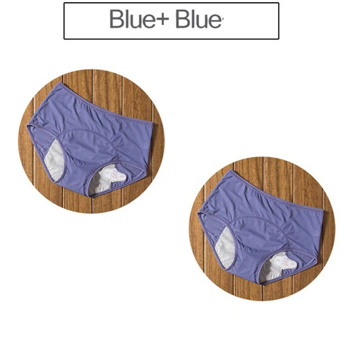 CXZD, 2 шт., непромокаемые трусики для менструального периода, женское нижнее белье, физиологические хлопковые трусы размера плюс, женское белье, непромокаемые трусики - Цвет: 2pcs Style 18