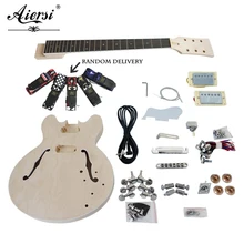 Необработанные DIY Джаз электрогитары наборы со всеми Hardwares