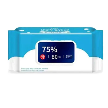 

80 Pcs/Pack Wet Wipes Portable Wet Napkins Hand Body Cleaning Soft for Travel Office Home PAK55