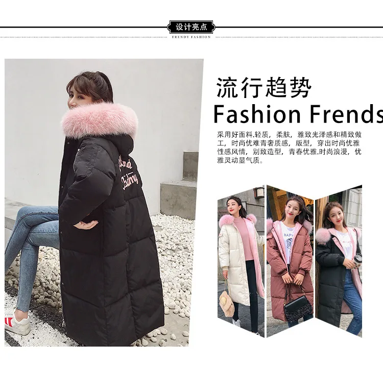 Photo Shoot New Style down Jacket Cotton-padded Clothes Coat Women's Winter BF down Coat Cotton-padded Jacket CHIC Mid-leng
