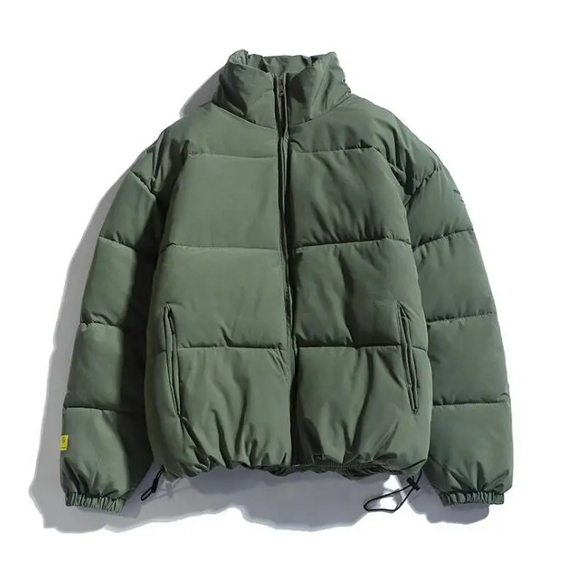 Winter Coat Men's Warm Parkas Streetwear Cotton Coats Slim Male Jackets Solid Windproof Padded Coat Mens Clothing
