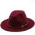 56-60cm White/BlackWide Brim Fedora Hat Women Men Imitation Wool Felt Hats with Metal Chain Decor Panama Jazz Chapeau hat 10