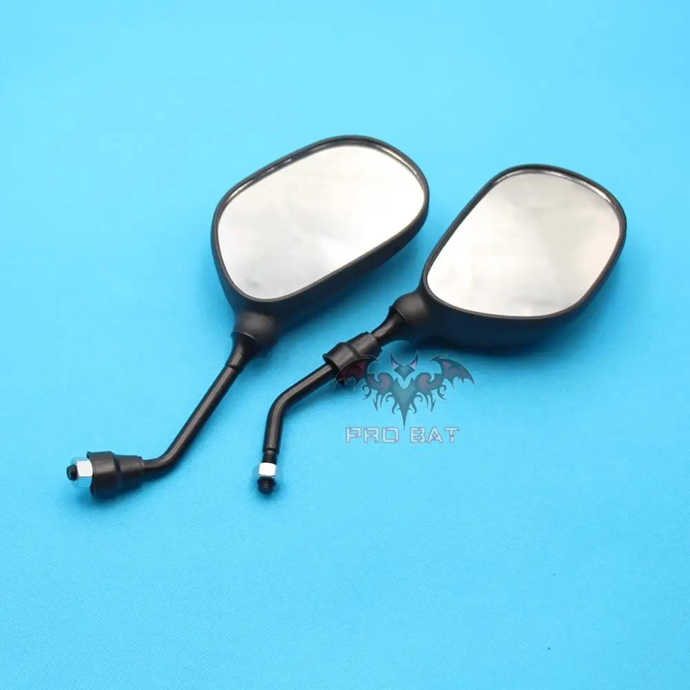1 pair PRO BAT 8mm Rear View Mirror Motorcycle Scooter ATV Dirt Bike Rearview Mirror for GY6 50cc 125cc 150cc 250cc Scooter Moped Motorcycle