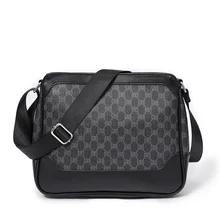 

2021 New Fashion Men Male's Messenger Crossbody Shoulder Bag Leather GXD Printed Business Casual Luxury Brand Handbag Purse