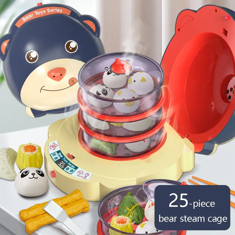

Children Mini Kitchen Toy Cookware Pot Pan Kids Pretend Cook Play Toy Simulation Kitchen Utensils Toys Doll Food Children Gifts