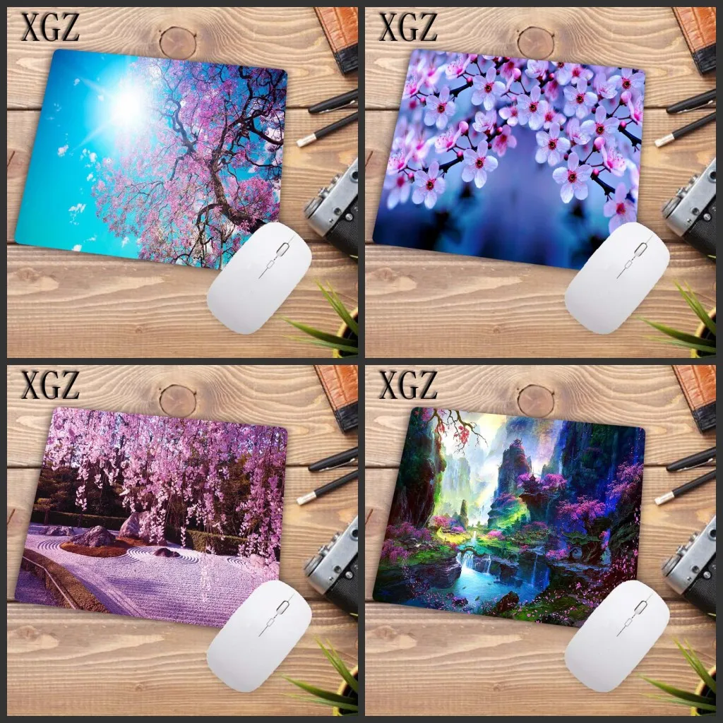 Purple Blossom Flowers Mouse Pad