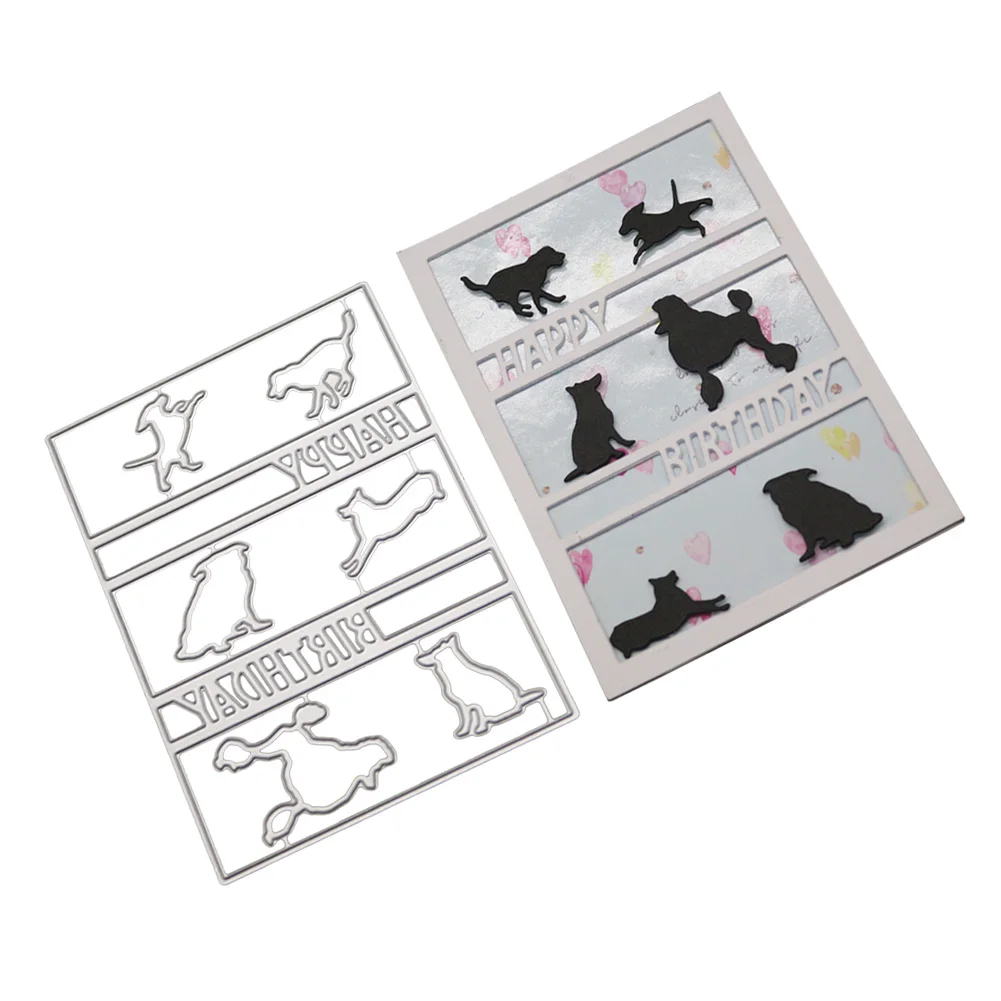 Carbon Steel Cutting Dies Animal Dogs Scrapbook Paper Craft Emboss Punch Stencil Mold LXY9