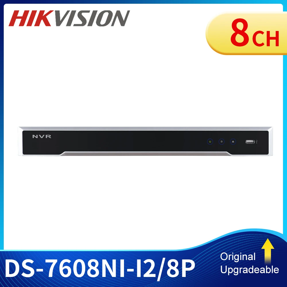 DS-7608NI-I2/8P Hik 4K NVR POE 8ch 2 SATA для жесткого диска сетевой видеорегистратор onvif iOS и Play H.265