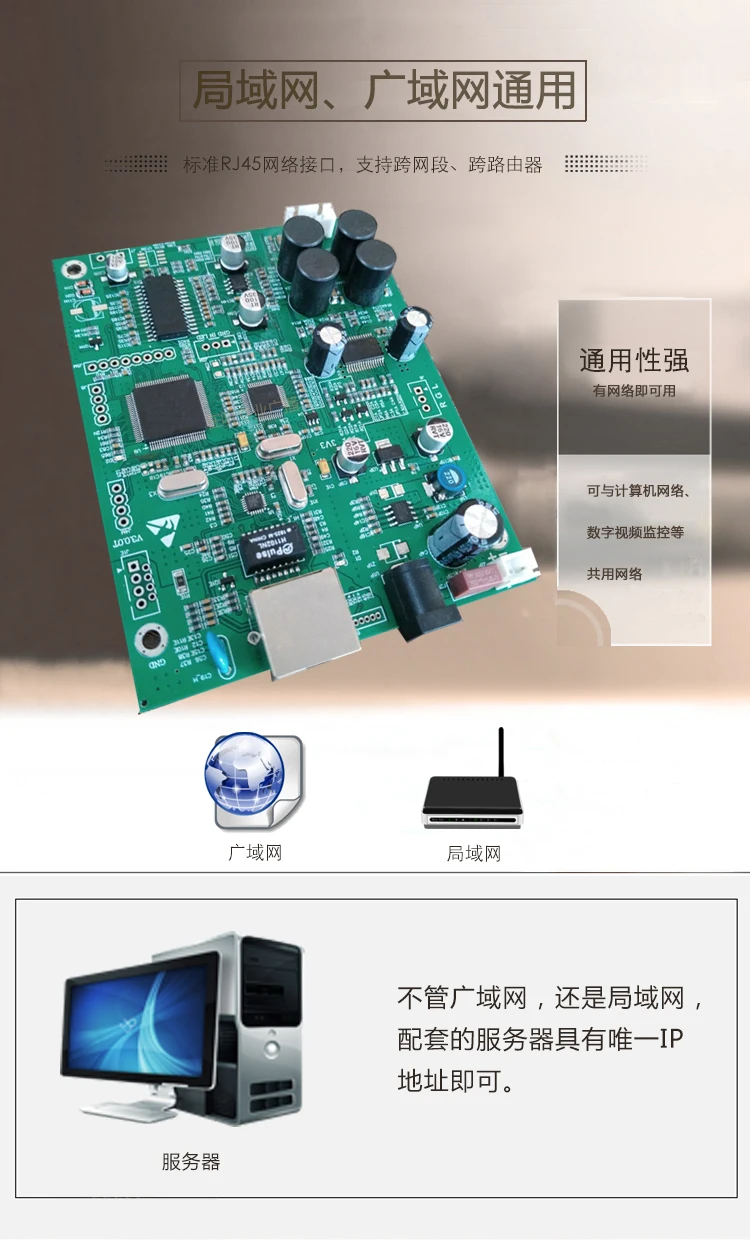 IP Broadcast Intercom Module 2*30W Emergency Intercom Broadcast