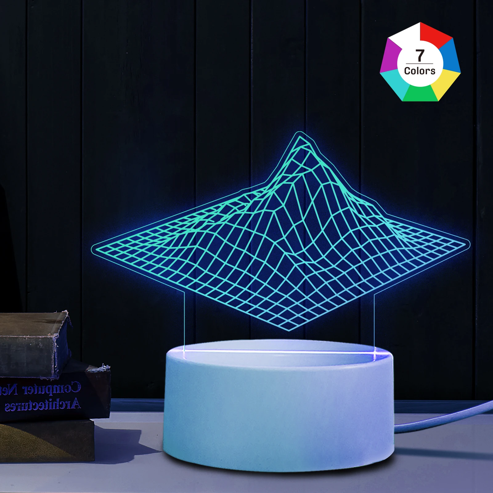 Geometric figure Night Light Visual Impact Birthday Holiday Gifts for Kids Friends Lover Three dimensional LED 7 Colors Lamp | Освещение