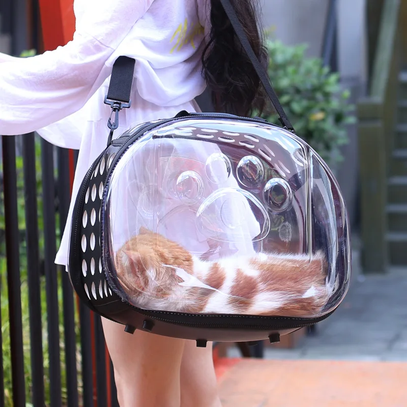 Прозрачная Сумка-переноска для питомца кота, дышащая сумка в форме капсулы, сумка для щенка, сумка на плечо для путешествий, большие маленькие собаки, кошки