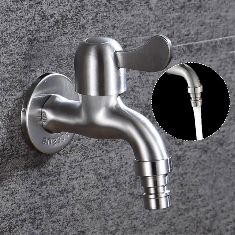 Kitchen Faucet Washing Machine Faucets Wall-Mounted Single Handle Kitchen Bathroom Sink Faucets Valve Stainless Steel Water Tap Kitchen Faucet Washing Machine Faucets Wall-Mounted Single Handle Kitchen Bathroom Sink Faucets Valve Stainless Steel Water Tap