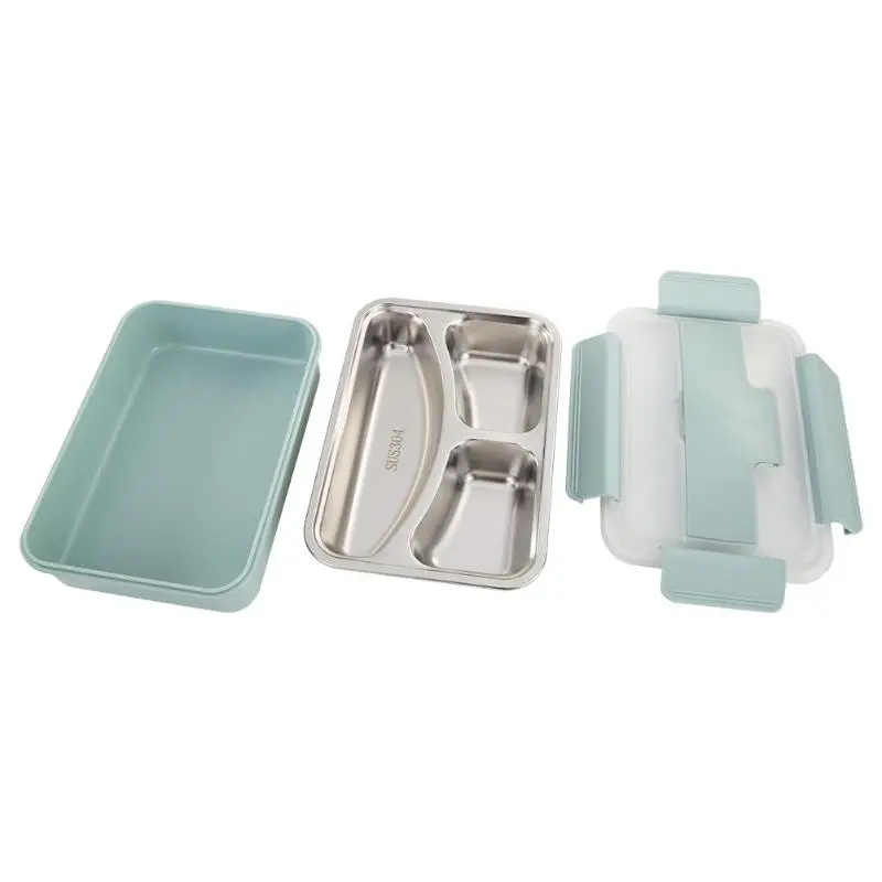 Разделенная сетка Ланч-бокс из нержавеющей стали Bento box утолщение изоляции контейнер для хранения еды микроволновая печь для детей пикника школы офиса