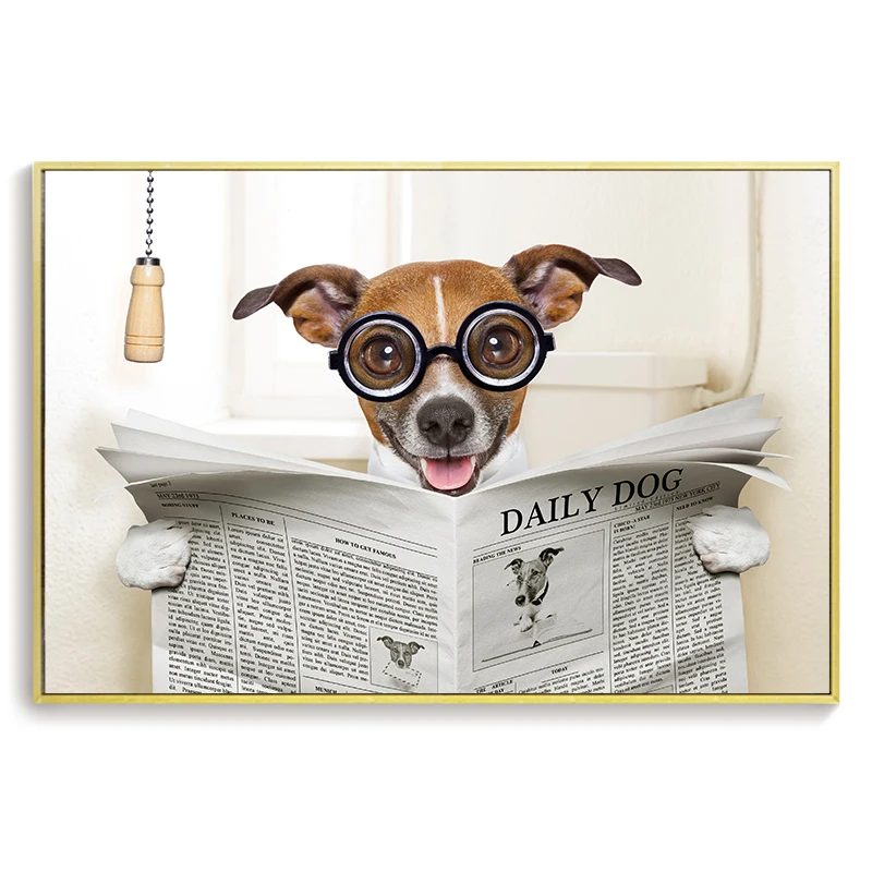 Dog-Reading-Newspaper-Toilet-Wall-Art-Canvas-Poster-Prints-Funny-Dog-Painting-Wall-Picture-Home-Bathroom (6)