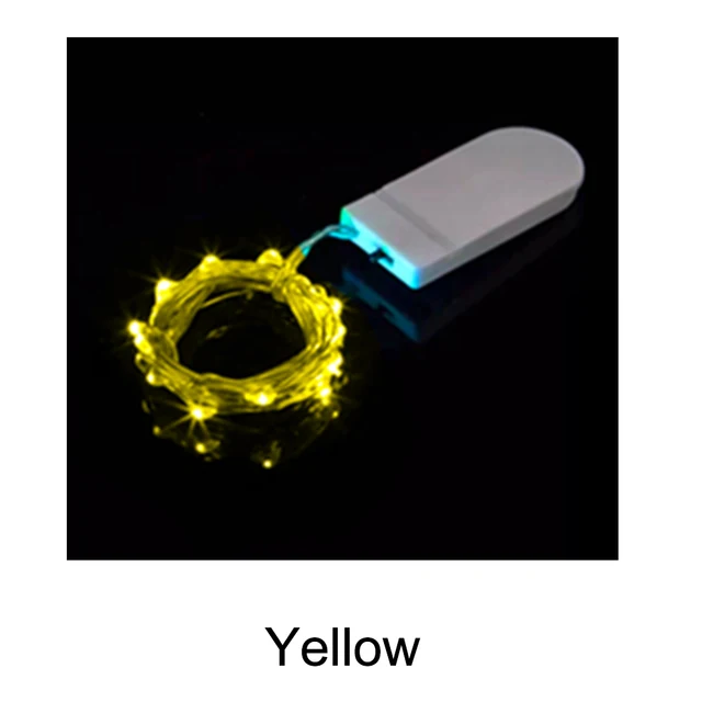 Luces Led Copper Wire Fairy Lights Battery Powered LED String Lights Party Wedding Indoor Christmas Decoration Garland Lights yellow