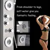 Luxury Black/Brushed Bathroom LED Shower Panel Tower System Wall Mounted Mixer Tap Hand Shower SPA Massage Temperature Screen ► Photo 2/6