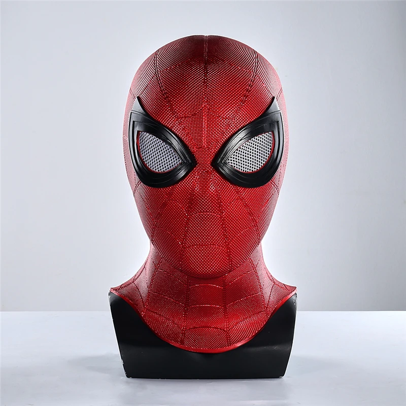 

Spiderman Far From Home Stealth Spider Man Iron Spider Cosplay Costume Halloween Adult Mask Helmet Red Pvc Homecoming Full Head