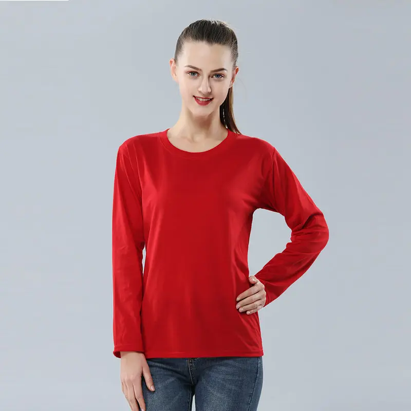 

Red Top Tees Custom Sweet Girls Vogue T ShirtS Fall Long Sleeve Lycra Cotton Raglan Tshirt Best Friends Trend Couple T-Shirts