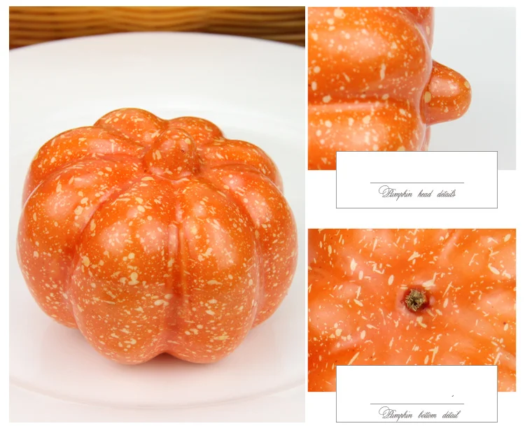 Halloween Pumpkin Decoration Simulation Pumpkin With Yellow High Imitation Foam Fake Green Pumpkin Model QW175 (5)
