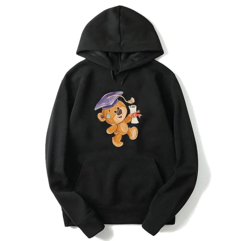 Hoodies 1 Модная толстовка с капюшоном для мальчиков; Цвет черный, розовый, белый; толстовки с принтом медведя для маленьких девочек; зимняя теплая одежда для девочек; Bluza Dla Dziewczynki - Цвет: Hoodies 1