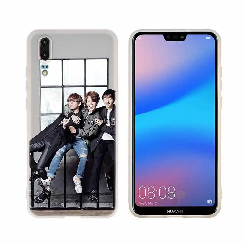 Чехол для телефона huawei P8 P9 Lite P10 P20 P30 Lite Plus Pro P Smart мягкий чехол Kpop Bangtan для мальчиков