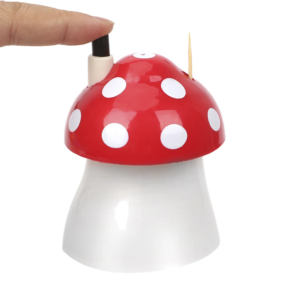 Toothpick Storage Container Box Automatic Dispense Plastic Mushroom Shape Tableware Holder Dust-proof | Дом и - Цена: 169,31 руб.