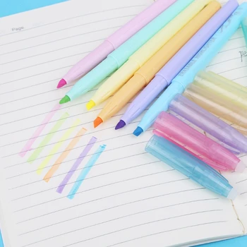 

6 Color Erasable Highlighter Fluorescent Liquid Chalk Marker Pen Stationery QX2B