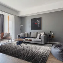 Прикроватный коврик с геометрическим принтом в современном стиле, большой размер, журнальный столик для гостиной, серый офисный коврик без волос