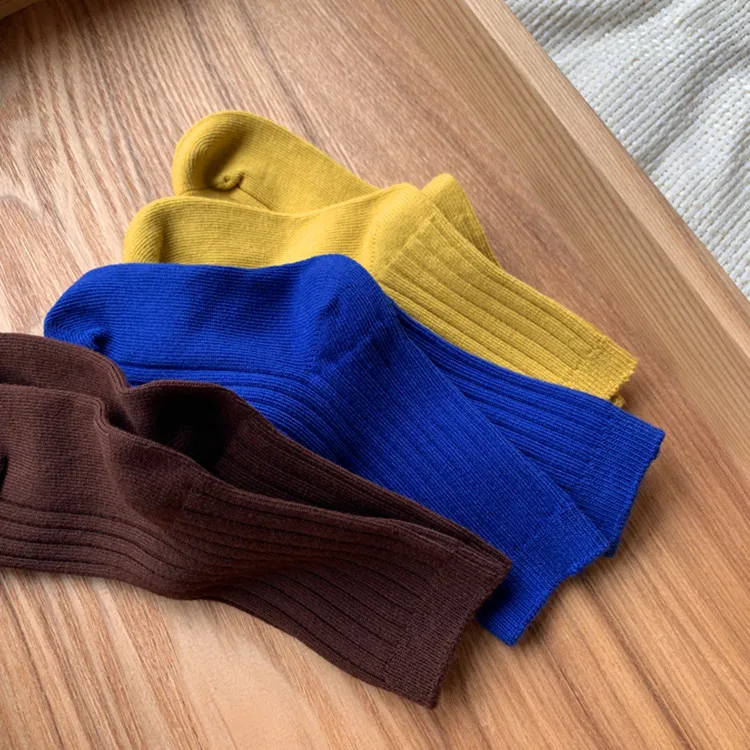 Autumn And Winter New Style Korean-style Combed Cotton Double Needles Candy-Colored Solid Color Handmade Sewing Head Bonele