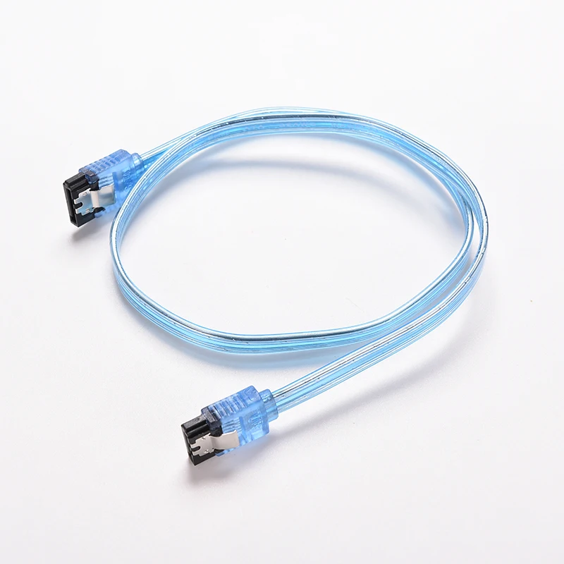 

1PC New 20in 50CM SATA 3.0 III 6Gb/s High Speed HDD Data Cable Cord 6Gbs PC Hard Disk Drive Connect Cable Connector Clear Blue