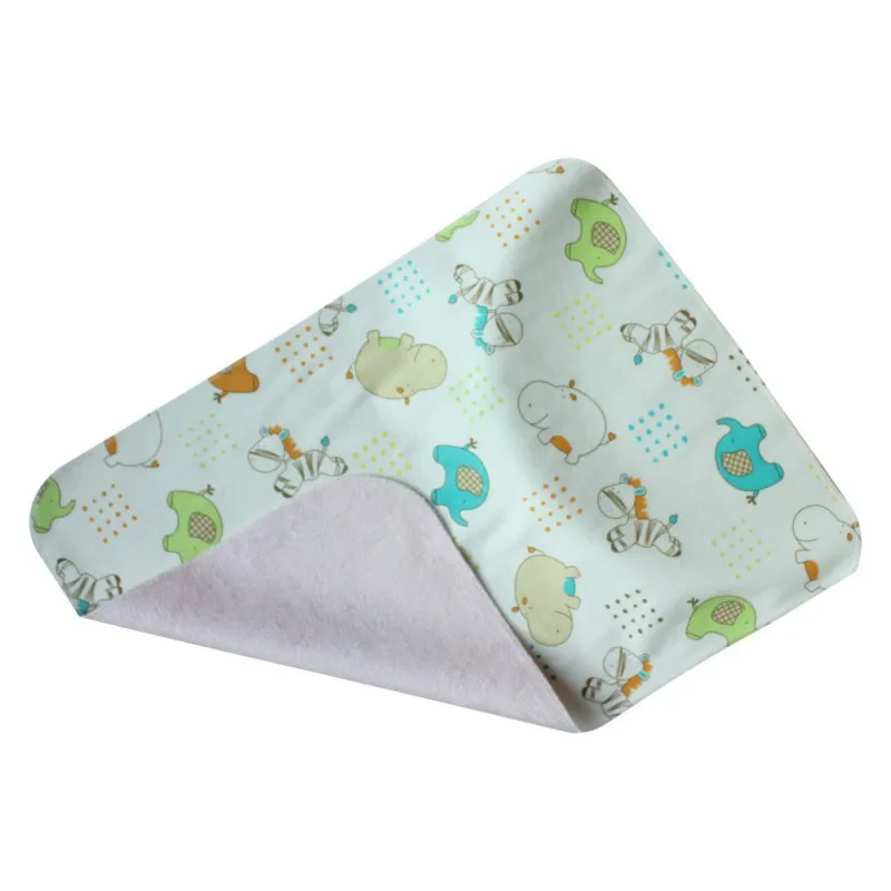 

Cotton Baby Changing Pad Foldable Waterproof Stroller Diaper Reusable Cartoon Animals Pattern Comfortable Soft Mattress