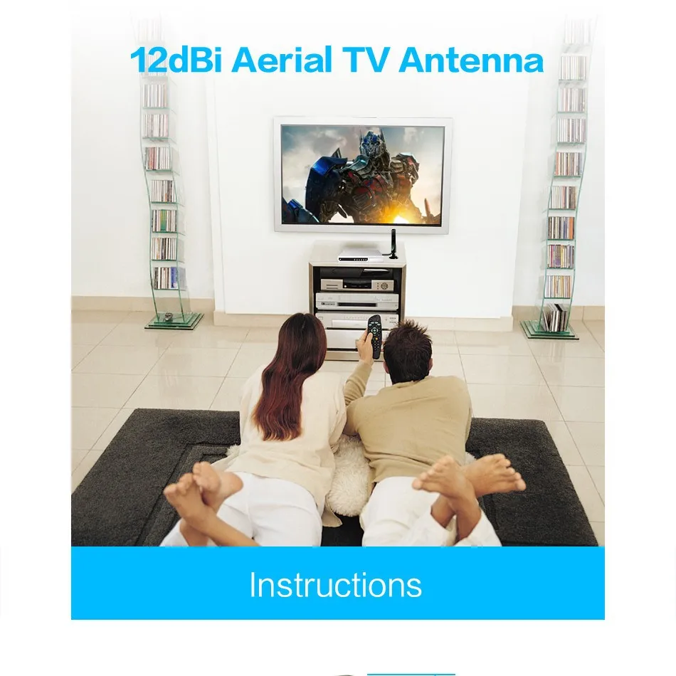 12dBi антенна ТВ антенна для DVB-T ТВ HD ТВ цифровая Freeview HD ТВ антенна усилитель сигнала беспроводной тюнер
