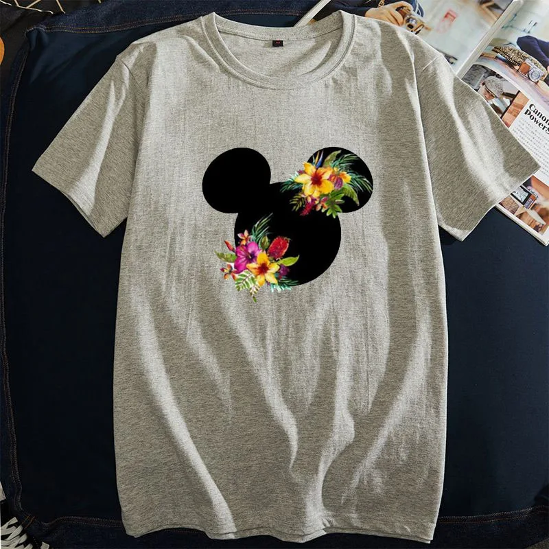 Женская футболка с Минни Маус, футболка с Микки Маусом и ушками для девочек, футболки tumblr, хипстер, подходящая футболка, милые праздничные футболки