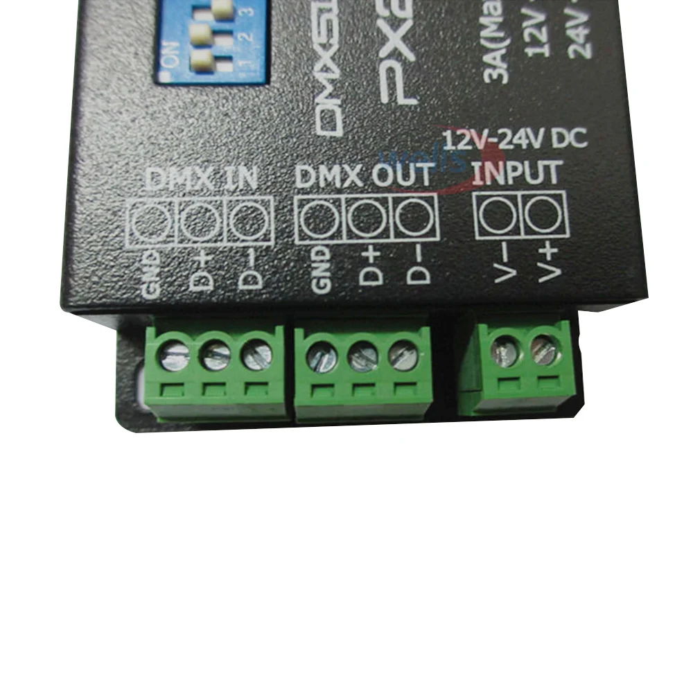 Оптовая продажа PX24506 DMX512 3CH декодер драйвер RGB Усилитель контроллер для 5050 3528