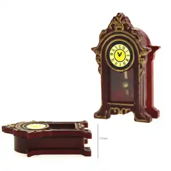 

Mini Wooden Pendulum Clock Simulation Furniture Model Toys for Doll House Decoration 1/12 Dollhouse Miniature Accessories