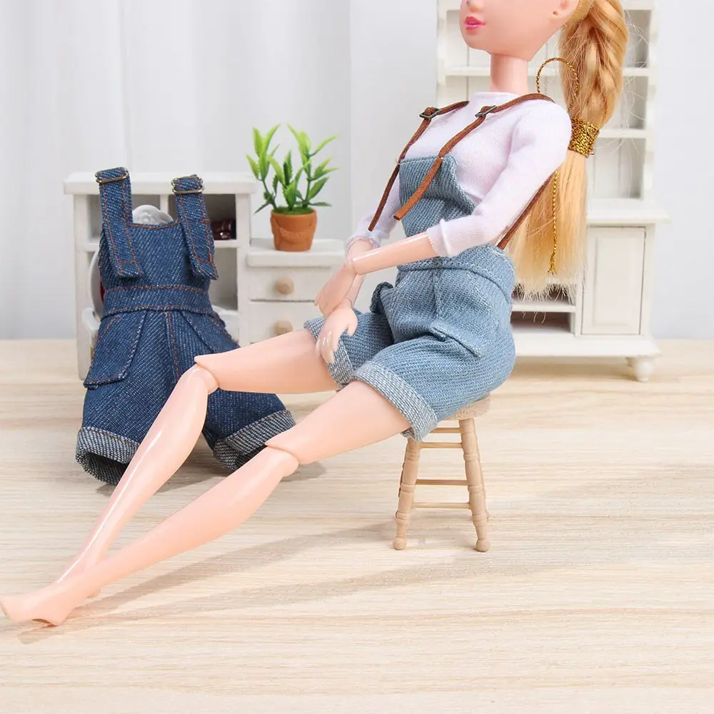 Fashion Suspenders Trousers Outfit Set for 1/6 BJD FR SD Doll Clothes Accessories